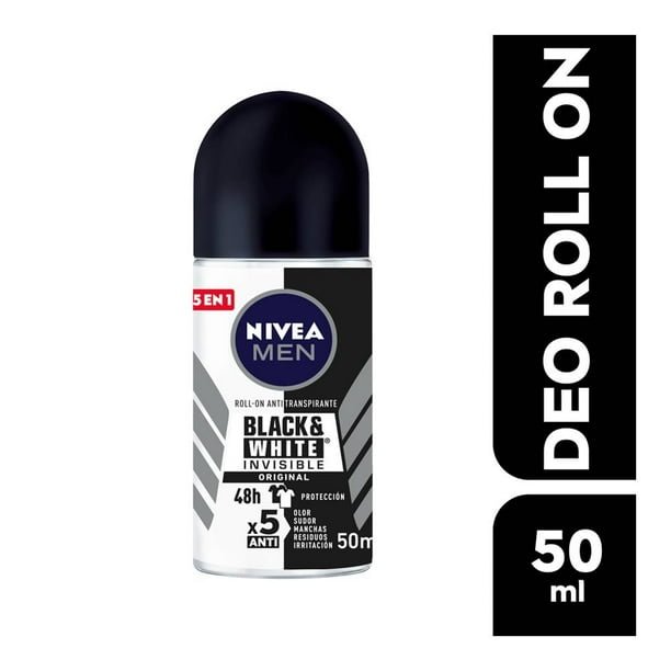 00400590003674L.jpg Antitranspirante NIVEA MEN invisible black & white roll on 50 ml - Imagen 1