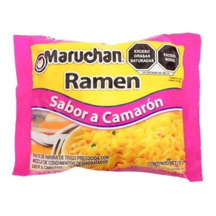 Sopa instantánea Maruchan ramen sabor camarón 85 g
