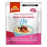 Avena integral Granvita instantánea sabor fresas con crema 35 g