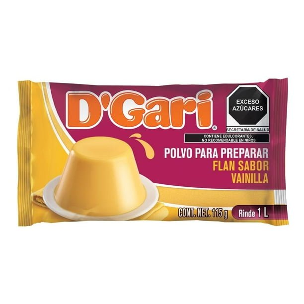 00073525700390L-1.jpg Polvo para preparar flan D' Gari sabor vainilla 115 g - Imagen 1