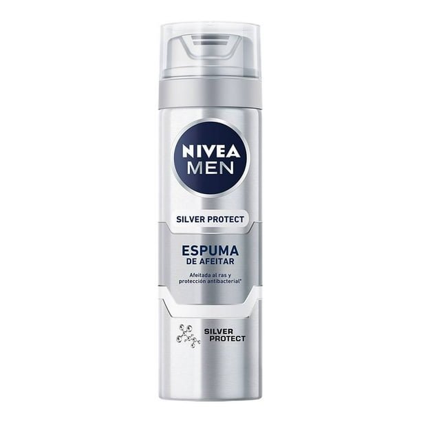 00400580854010L-1.jpg Espuma para afeitar NIVEA MEN Silver Protect antibacterial con iones de plata 200 ml - Imagen 1