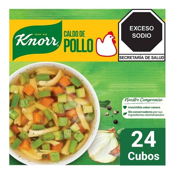 00750100519929L.jpg Caldo de pollo Knorr 24 cubos de 10.5 g c/u - Imagen 1