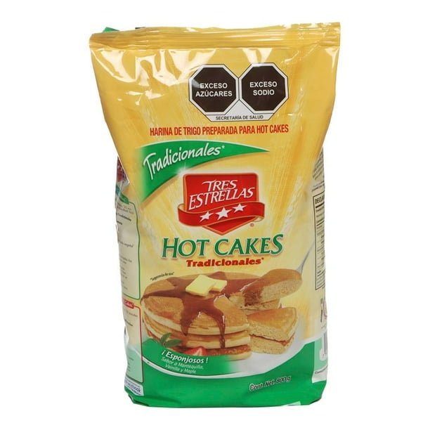 00750106921381L-1.jpg Harina de trigo Tres Estrellas preparada para hot cakes tradicionales 800 g - Imagen 1