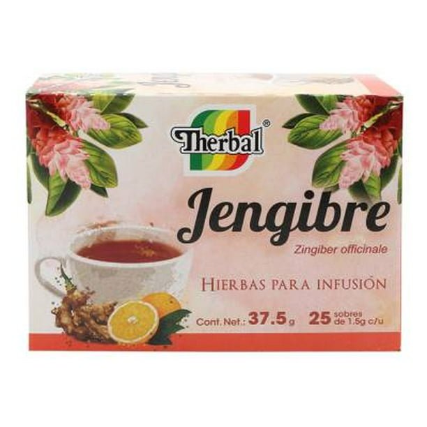 00750109054319L-1.jpg Té Therbal jengibre 25 sobres de 1.5 g c/u - Imagen 1