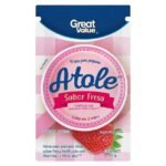Polvo para preparar atole Great Value sabor fresa 45 g