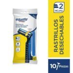 Rasuradoras Equate para hombre antidesliz mango de goma 10 pzas