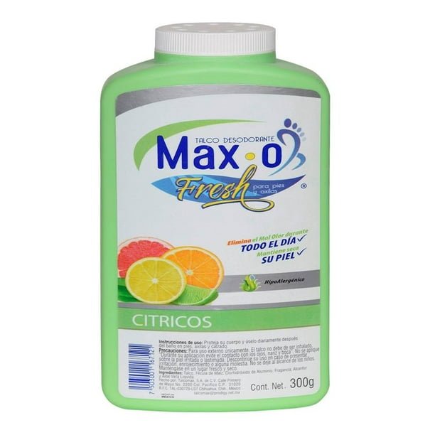 00750300116712L-1.jpg Talco desodorante Max-O-Fresh citricos para pies y axilas 300 g - Imagen 1