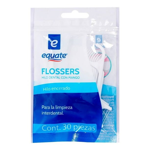 00750649500266L-1.jpg Hilos dentales Equate con mango encerados 30 pzas - Imagen 1