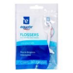 Hilos dentales Equate con mango encerados 30 pzas