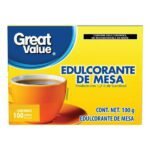 Edulcorante de mesa Great Value 100 pzas