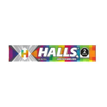 Caramelo macizo Halls Colors sabor frutas 9 pzas