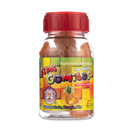 Gomitas Vitaminas y Minerales Sabor Limon / Naranja / Piña / Simigomitas 60 Gomitas