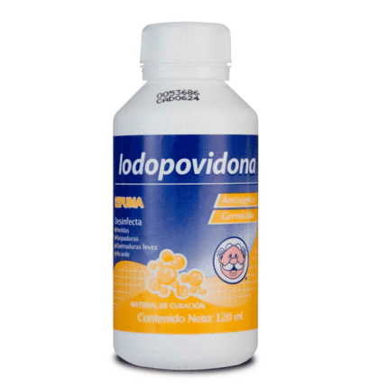 Yodopovidona Espuma Antiseptica 120 ml 1 Pieza
