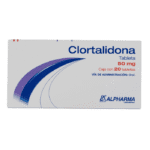 Clortalidona 50 mg 20 Tabletas